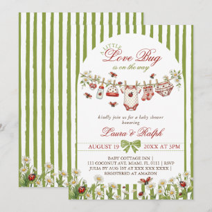 Love Bug Mädchen Baby Shower Einladung