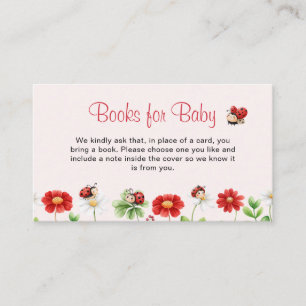 Love Bug Marienkäfer Baby Shower Florale Bücher Fü Begleitkarte