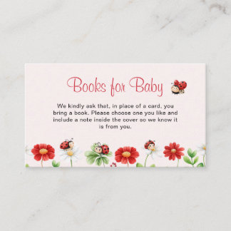 Love Bug Marienkäfer Baby Shower Florale Bücher Fü Begleitkarte