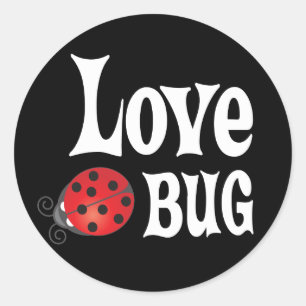 Love Bug - Marienkäfer Runder Aufkleber