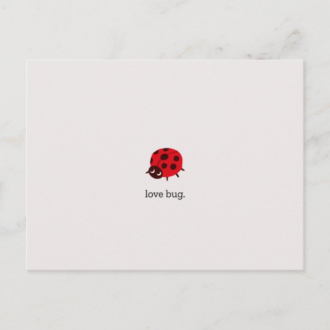 Love Bug Postkarte (Vorderseite)