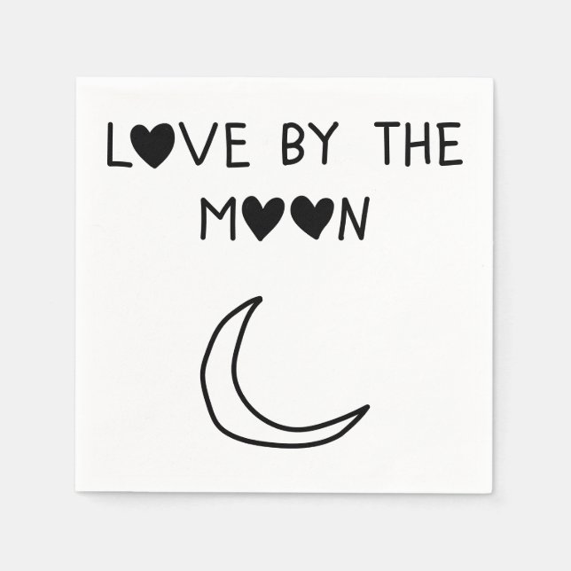 Love By the moon Serviette (Vorderseite)