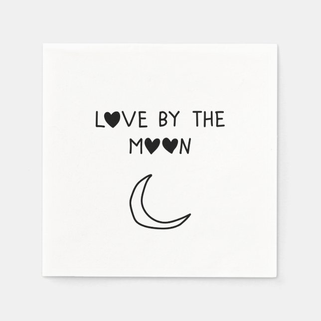 Love By the moon Serviette (Vorderseite)