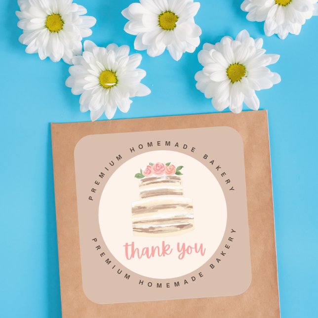 Love Cakes Florale Hochzeitstorte Aufkleber (Von Creator hochgeladen)