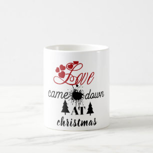 'Love Came Down at Christmas'-Tassen mit Pfotenabd Kaffeetasse