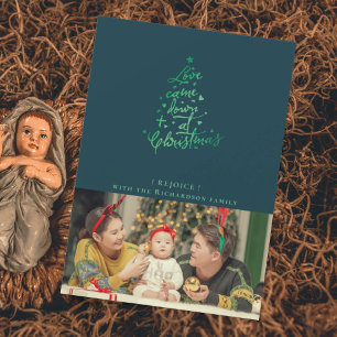 Love Came Down Foto Weihnachtskarte Feiertagskarte