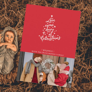 Love Came Down Foto Weihnachtskarte Feiertagskarte
