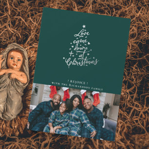 Love Came Down Foto Weihnachtskarte Feiertagskarte
