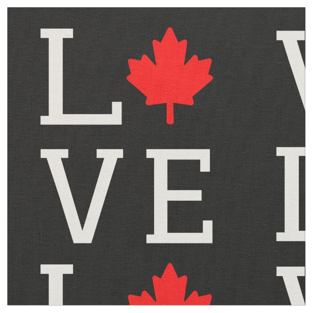 love canada maple leaf canadian stoff (Nahaufnahme)