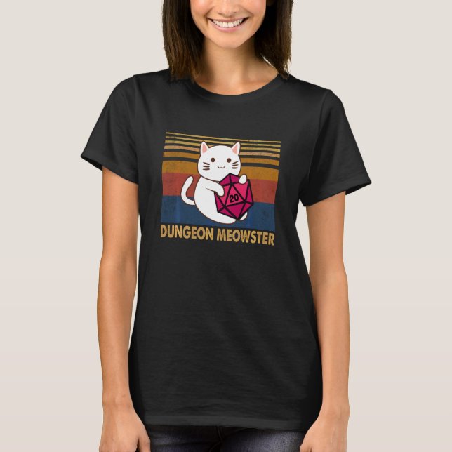 Love Cats Dunons Meowster Playing Games Cute T-Shirt (Vorderseite)