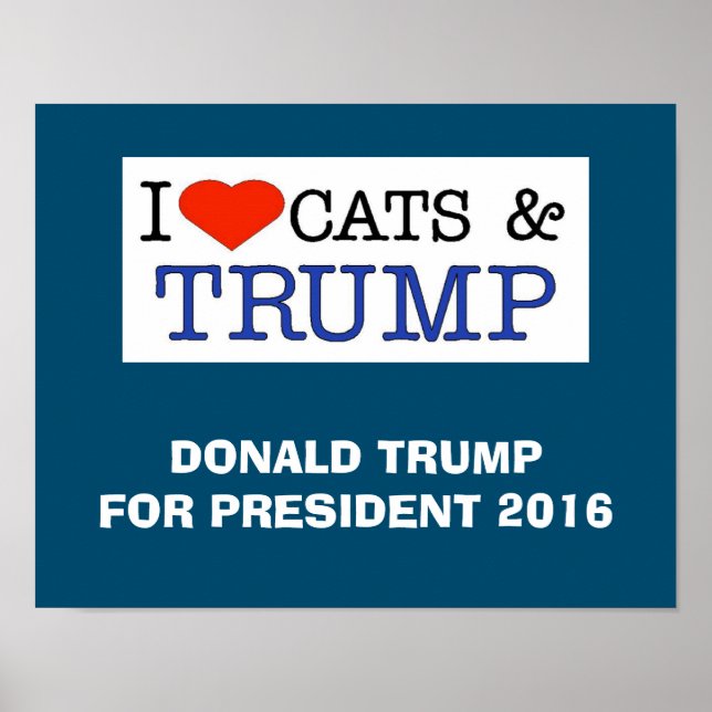 Love Cats Trump Poster (Vorne)