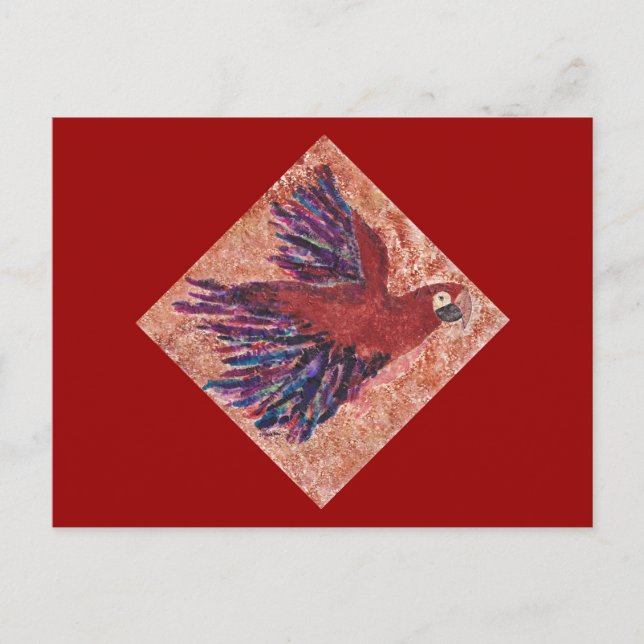 Love Cave Parrot Post Card Postkarte (Vorderseite)
