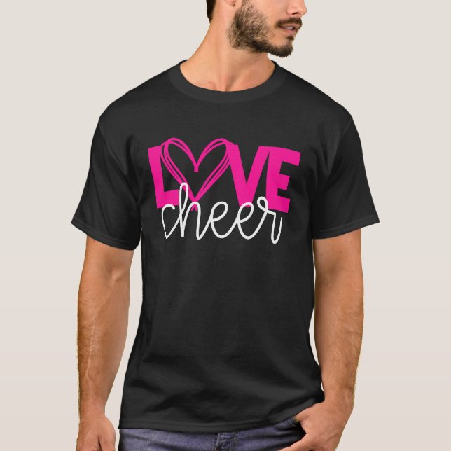 Love Cheer Cheerleading  for Her High School Footb T-Shirt (Vorderseite)