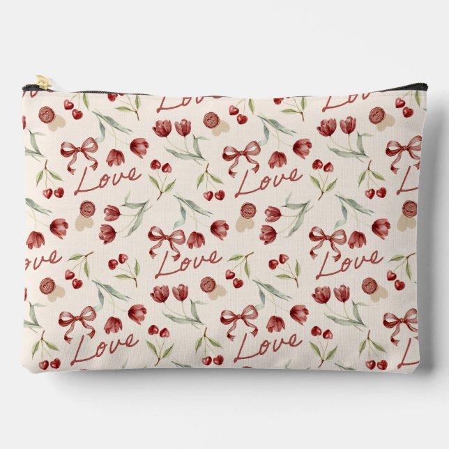 Love & Cherries Kosmetik Zubehörtasche (Vorderseite)