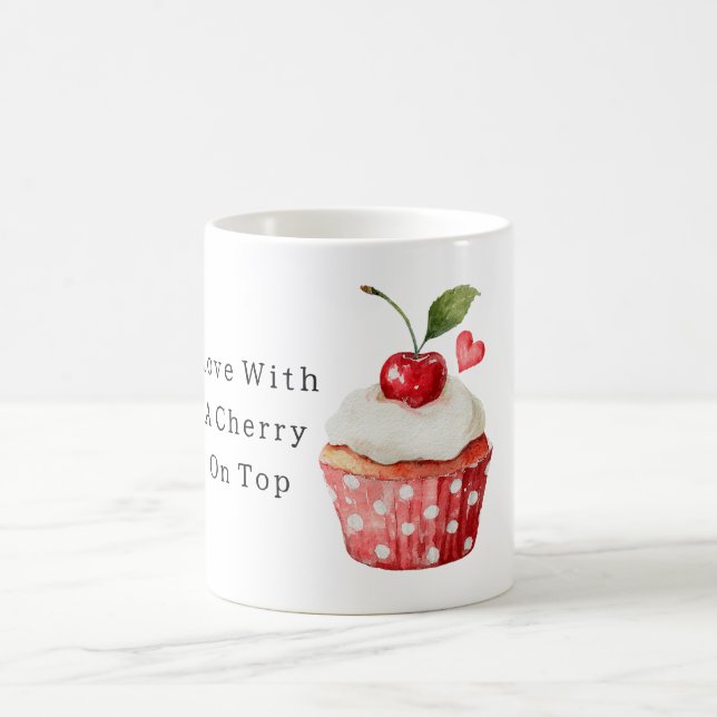 Love Cherry On Top Valentine's Day Kaffeetasse (Mittel)