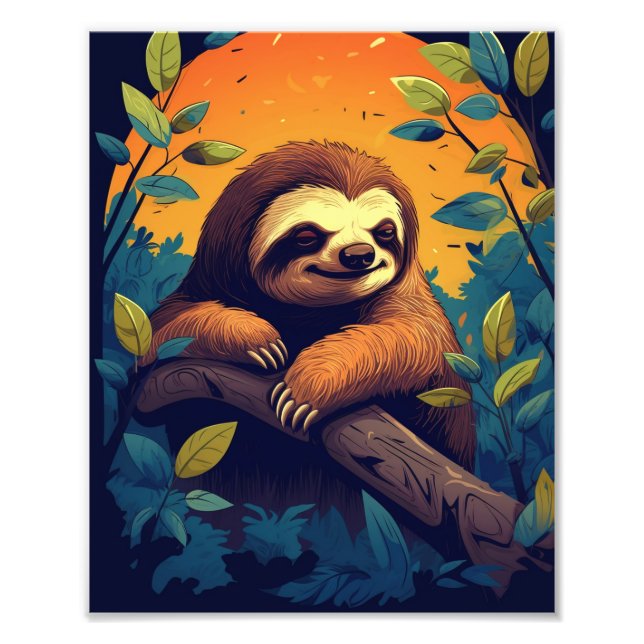 Love Chillout Sloth Fotodruck (Vorne)