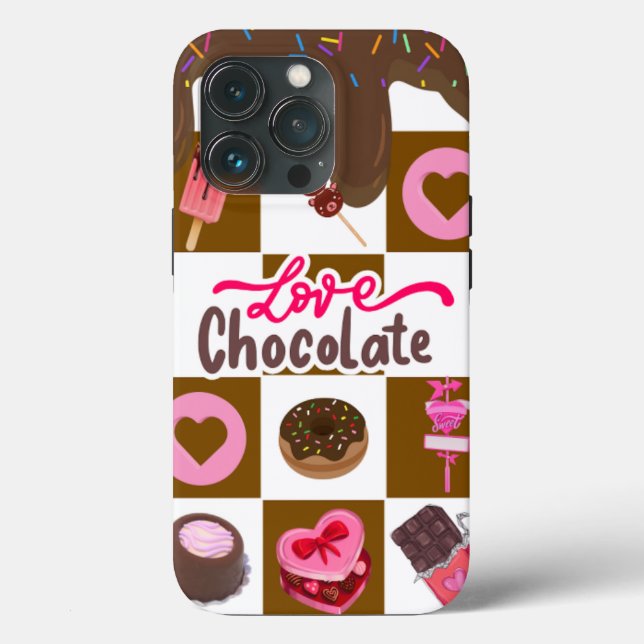 Love Chocolate" Sweet Treats iPhone 13 Case – Brow (Rückseite)