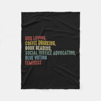Love Coffee Drinking Book Reading Social Justice Fleecedecke