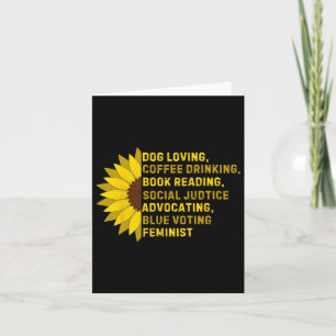 Love Coffee Drinking Book Reading Social Justice Karte