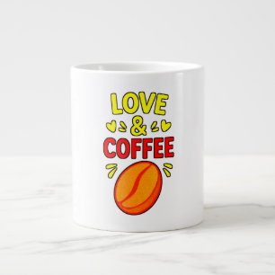 Love & Coffee – Lustige Kaffeetasse Jumbo-Tasse