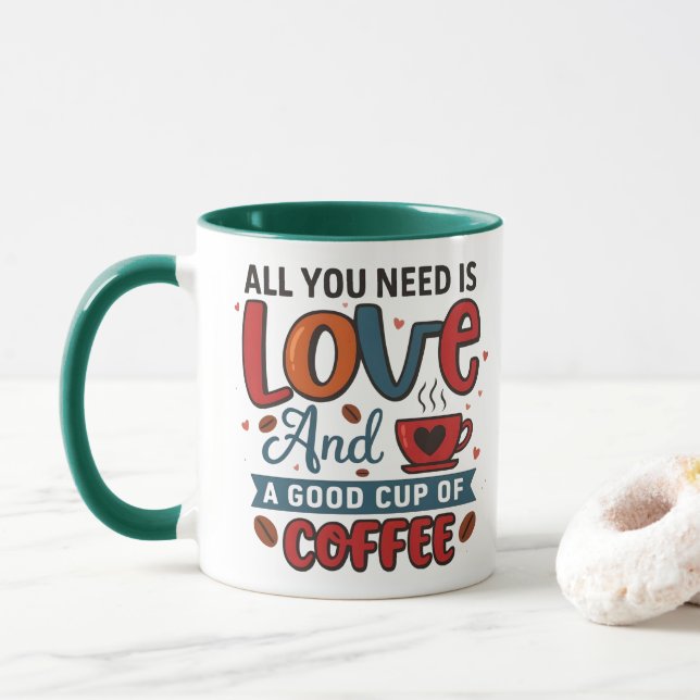 Love & Coffee Tasse (Mit Donut)