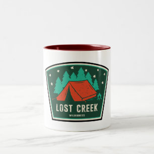 Love Creek Wilderness Camping Zweifarbige Tasse