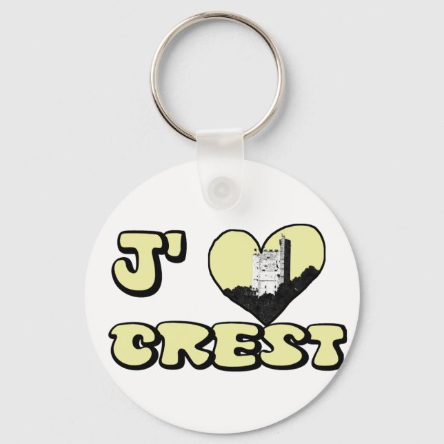 Love Crest White Schlüsselanhänger (Vorderseite)