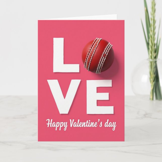 Love Cricket Valentines Day Card Karte (Vorderseite)