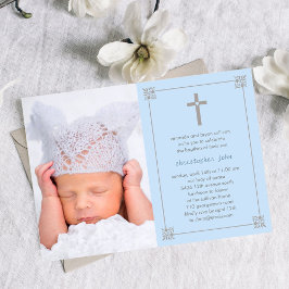Love Cross Foto Taufe/Christening Einladung