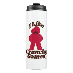 Love Crunchy Games Meeple Art Logo Thermosbecher