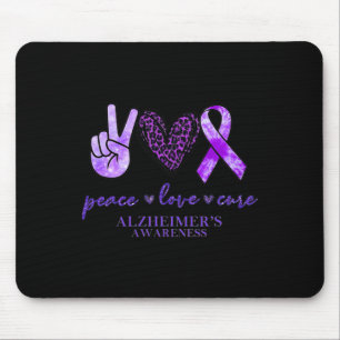 Love Cure Ribbon Leopard Alzheimerheimer Brain Awa Mousepad