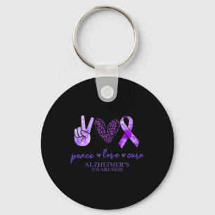 Love Cure Ribbon Leopard Alzheimerheimer Brain Awa Schlüsselanhänger