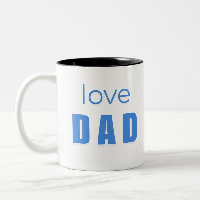 Love Dad Baby Boy mug Zweifarbige Tasse (Links)
