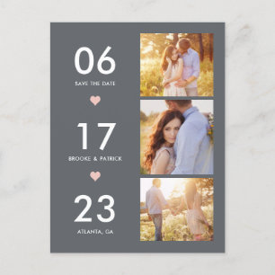Love Date EDITABLE FARBE Save the Date Postcard Postkarte