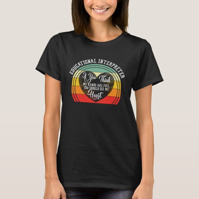 love deaf speach Sign Language Teachers Interprete T-Shirt (Vorderseite)