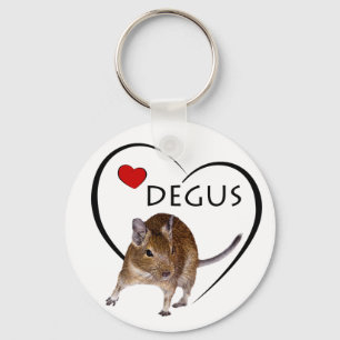 Love Degus Keyring Schlüsselanhänger