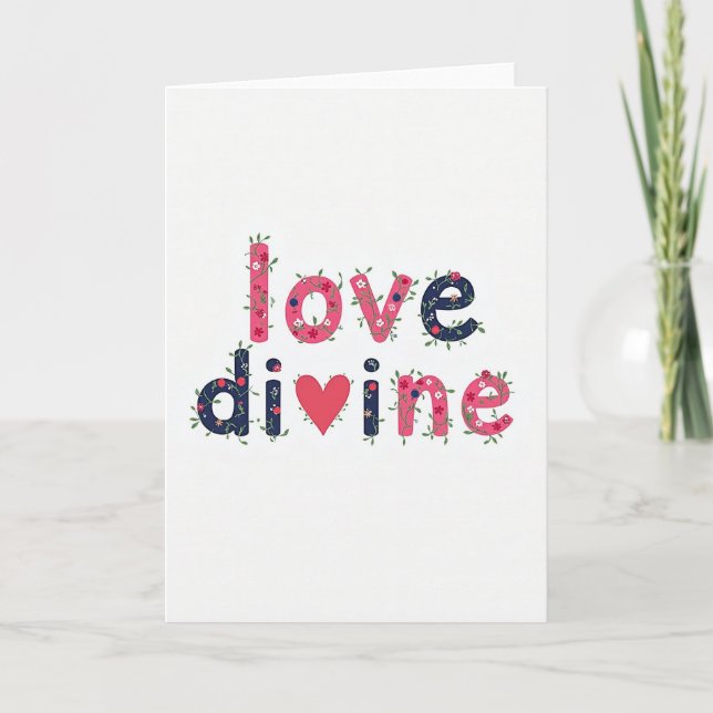 Love Divine Ornamental Card Karte (Vorderseite)