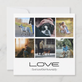 Love Dog Family Portrait Collage Design Feiertagskarte