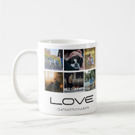 Love Dog Family Portrait Collage Design Kaffeetasse