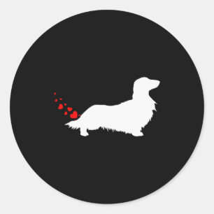 Love Dog Farts Apparel Corp. Valentinstag Long H Runder Aufkleber