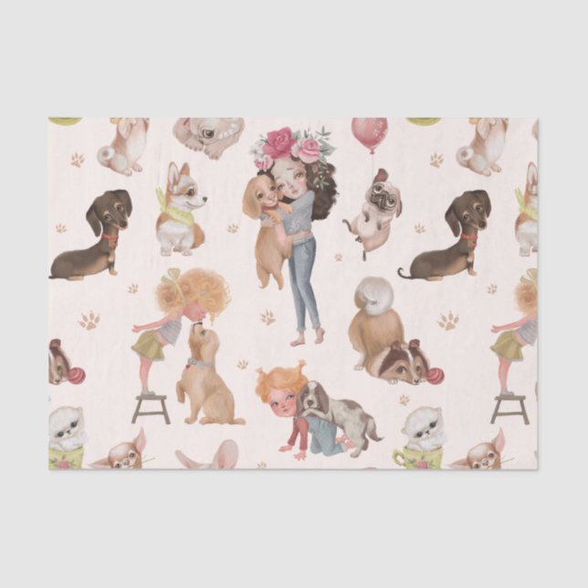 Love Dogs Seidenpapier (Vorderseite)