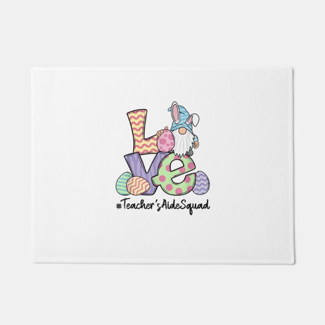 Love Easter Teacher's Aide Gnomes Teacher Easter 2 Fußmatte (Vorderseite)