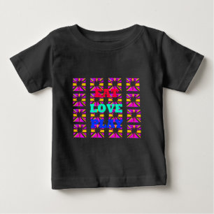 Love Eat Play Heart Hakuna Matata Farben.png Baby T-shirt