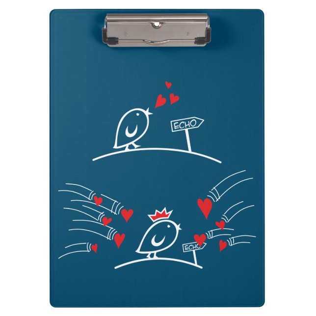 LOVE ECHO - Comic Birds Tweetlercools 2 Klemmbrett (Vorderseite)