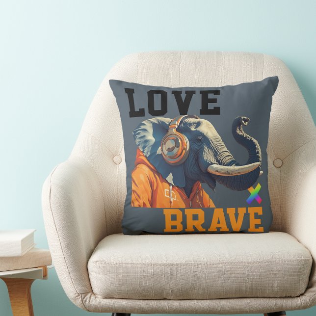 LOVE × ELEPHANTS - Custom Kissen (Von Creator hochgeladen)