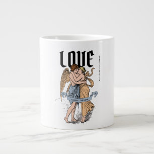 Love Embrace – Romantische Paar-Illustration Jumbo-Tasse