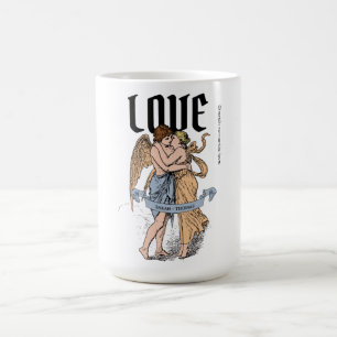 Love Embrace – Romantisches Paar Illustration Kaffeetasse