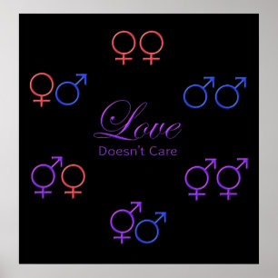 Love Everyone LGBT Unity Gender Equality Art Poster
