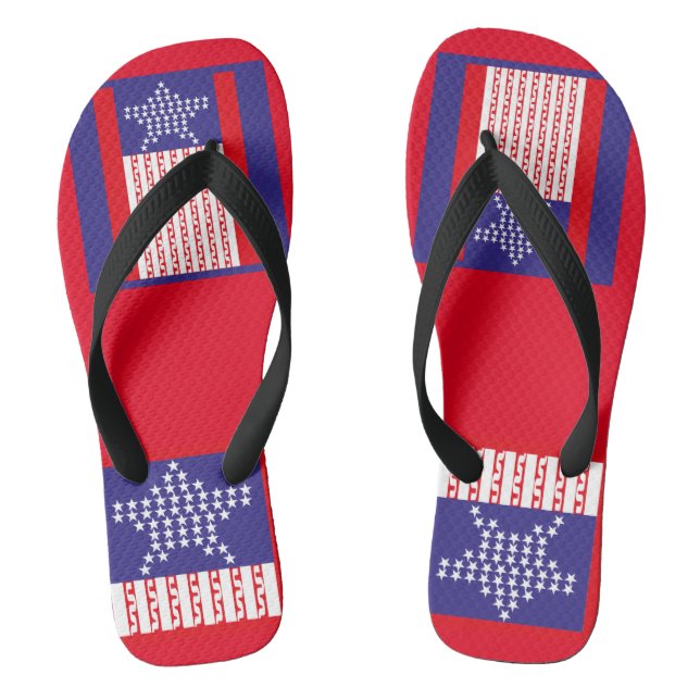 LOVE EXPERIMENTAL USA FLAG STARS BY MASANSER FLIP FLOPS (Fußbett)