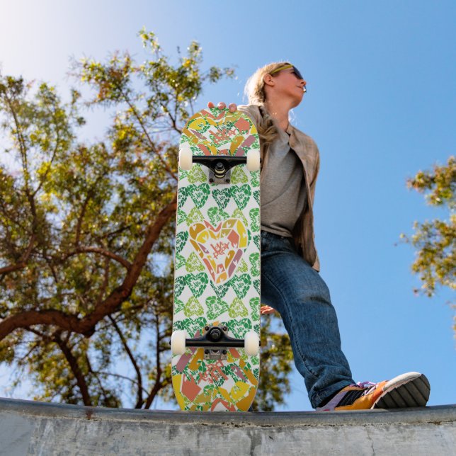 LOVE FACTORY HEARTS BY MASANSER  SKATEBOARD (Außen 1)